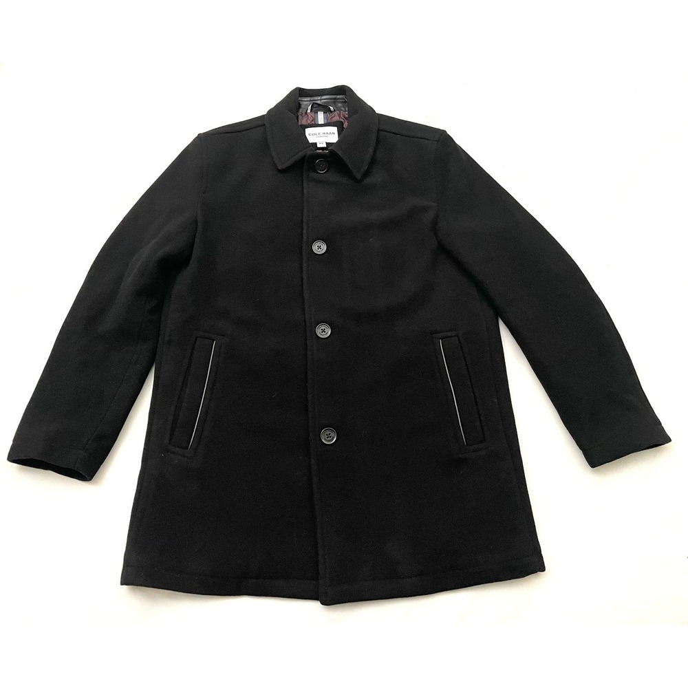 Cole Haan Signature Wool Blend Coat‎ Men's Medium Quilt Lined